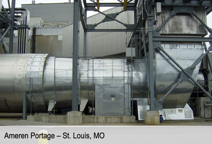 Bistate Insulation of mineral wool and aluminum jacketing piping and ductwork at Ameren Portage STL